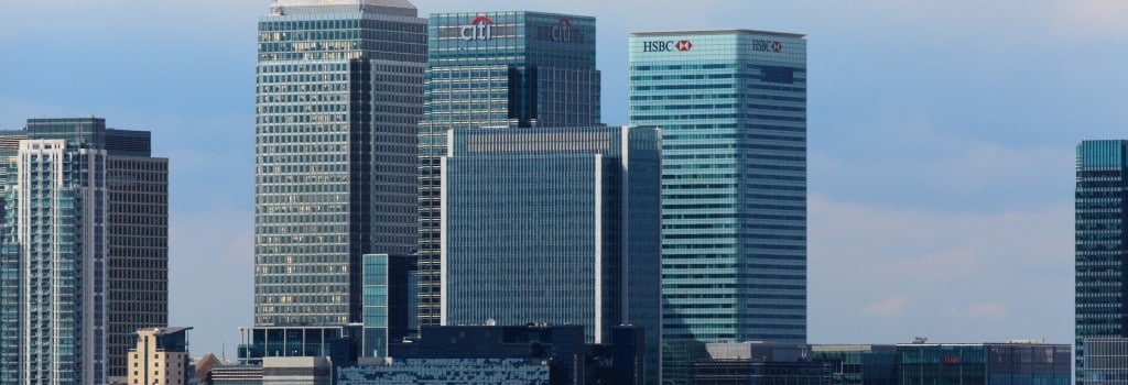 Buildings of banks in London
