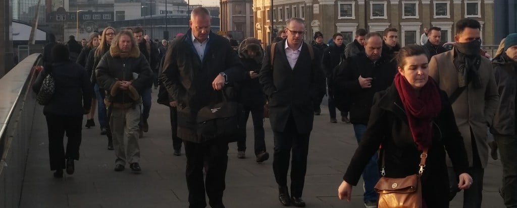 People on their way to work