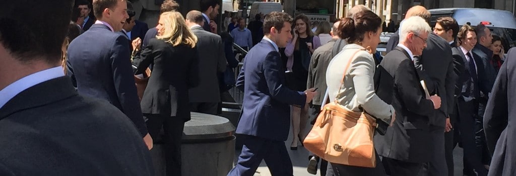 People on their way to work