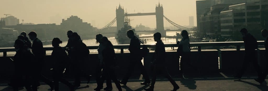 People going to work